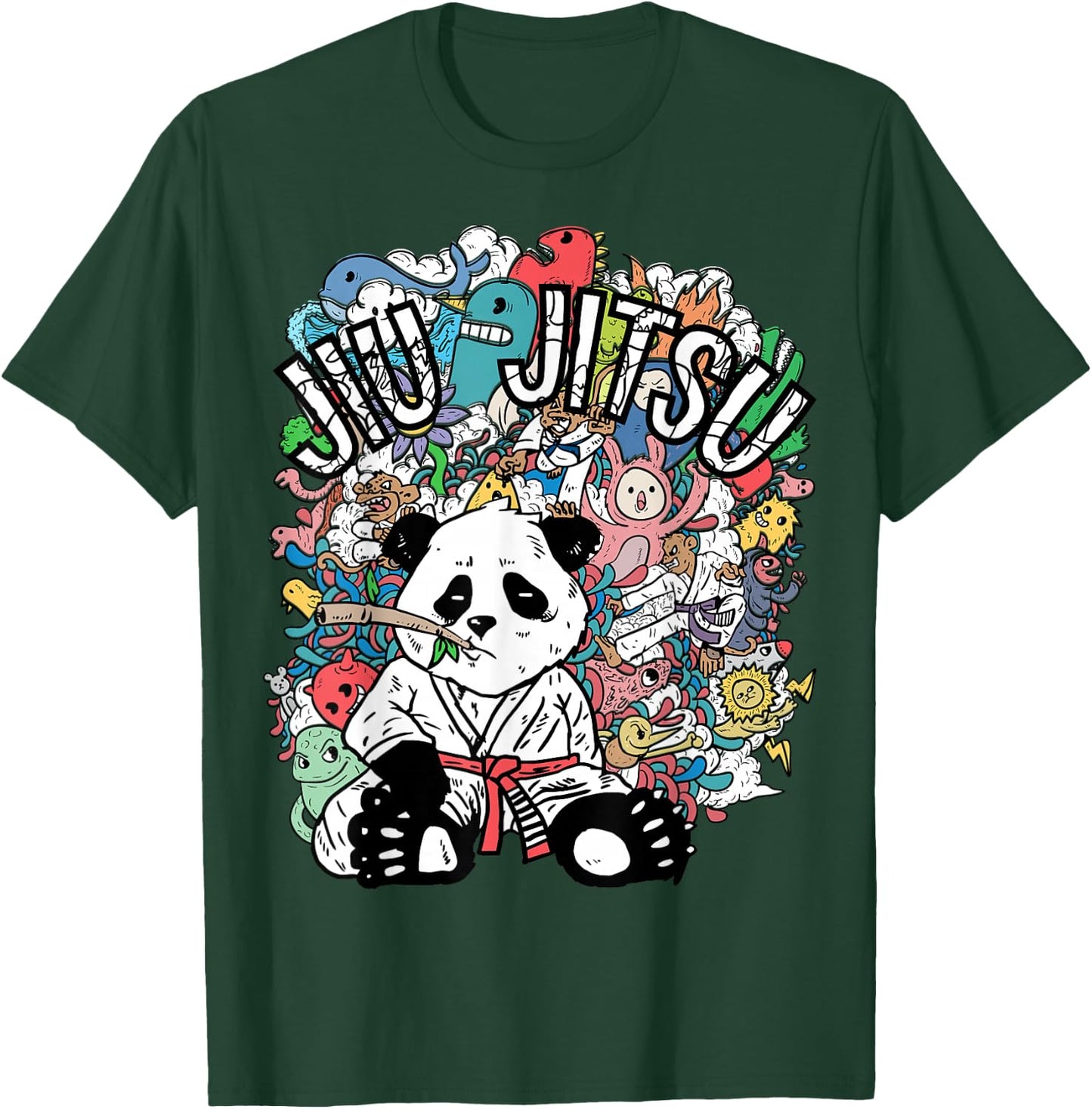Jiu Jitsu Panda T-Shirt - T-Shirt | Forest