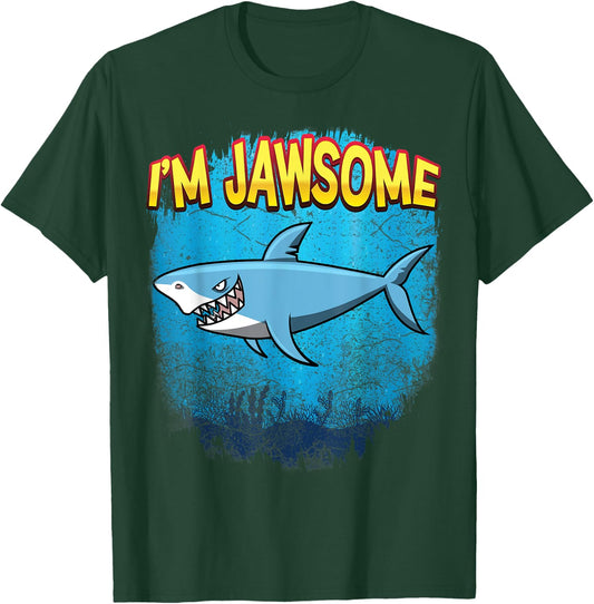 Great White Shark For Kids, I'm Jawsome T-Shirt - T-Shirt | Forest