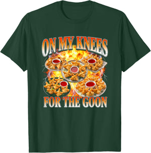 On My Knees for The Goon - Funny Crab Rangoon Chinese Food T-Shirt - T-Shirt | Forest