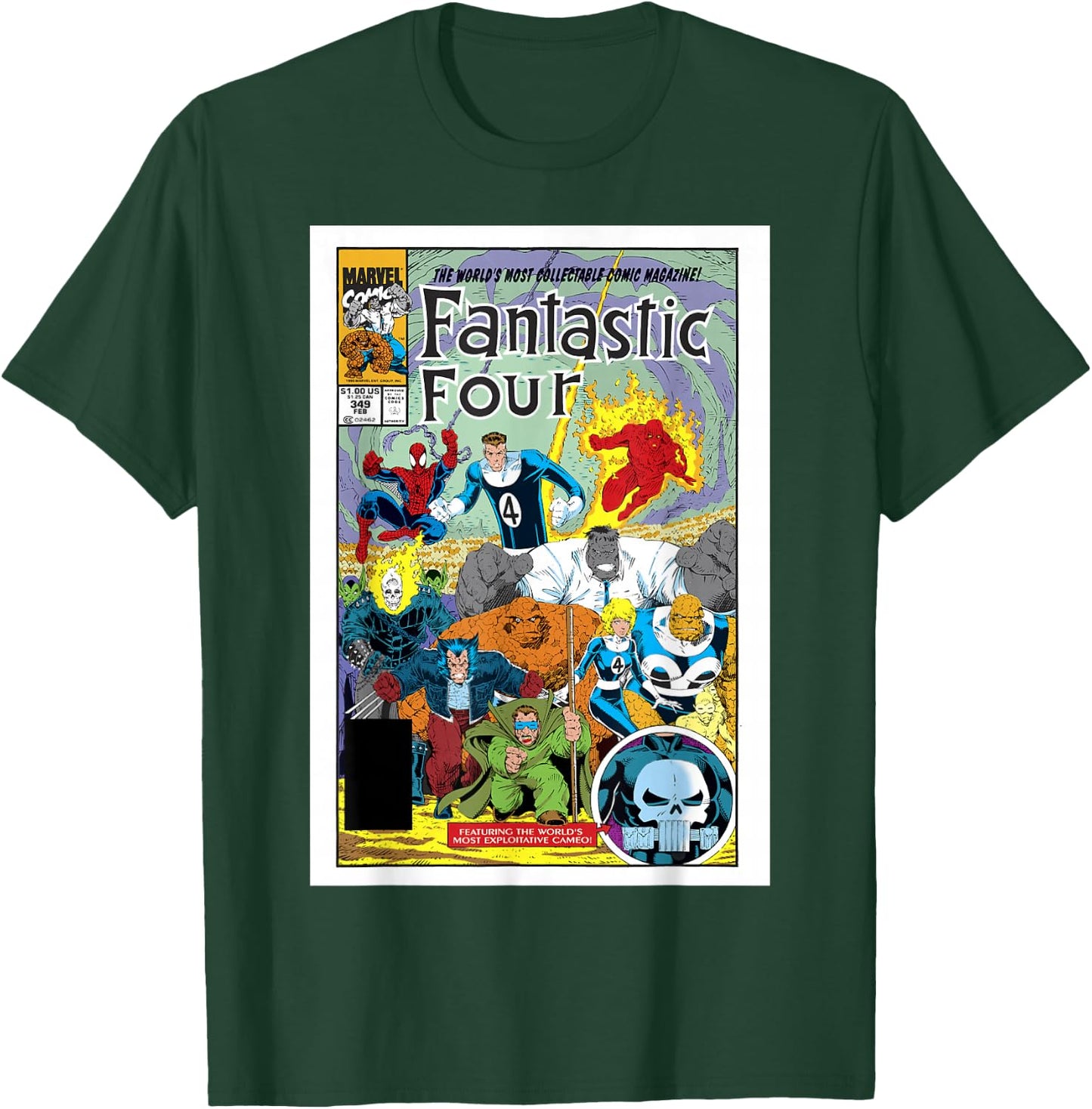 Marvel Exclusive Fantastic Four Vintage Comic Book Cover Small T-Shirt - T-Shirt | Forest