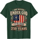 One Nation Under God 1776 2026 Patriotic USA Flag T-Shirt - T-Shirt | Forest