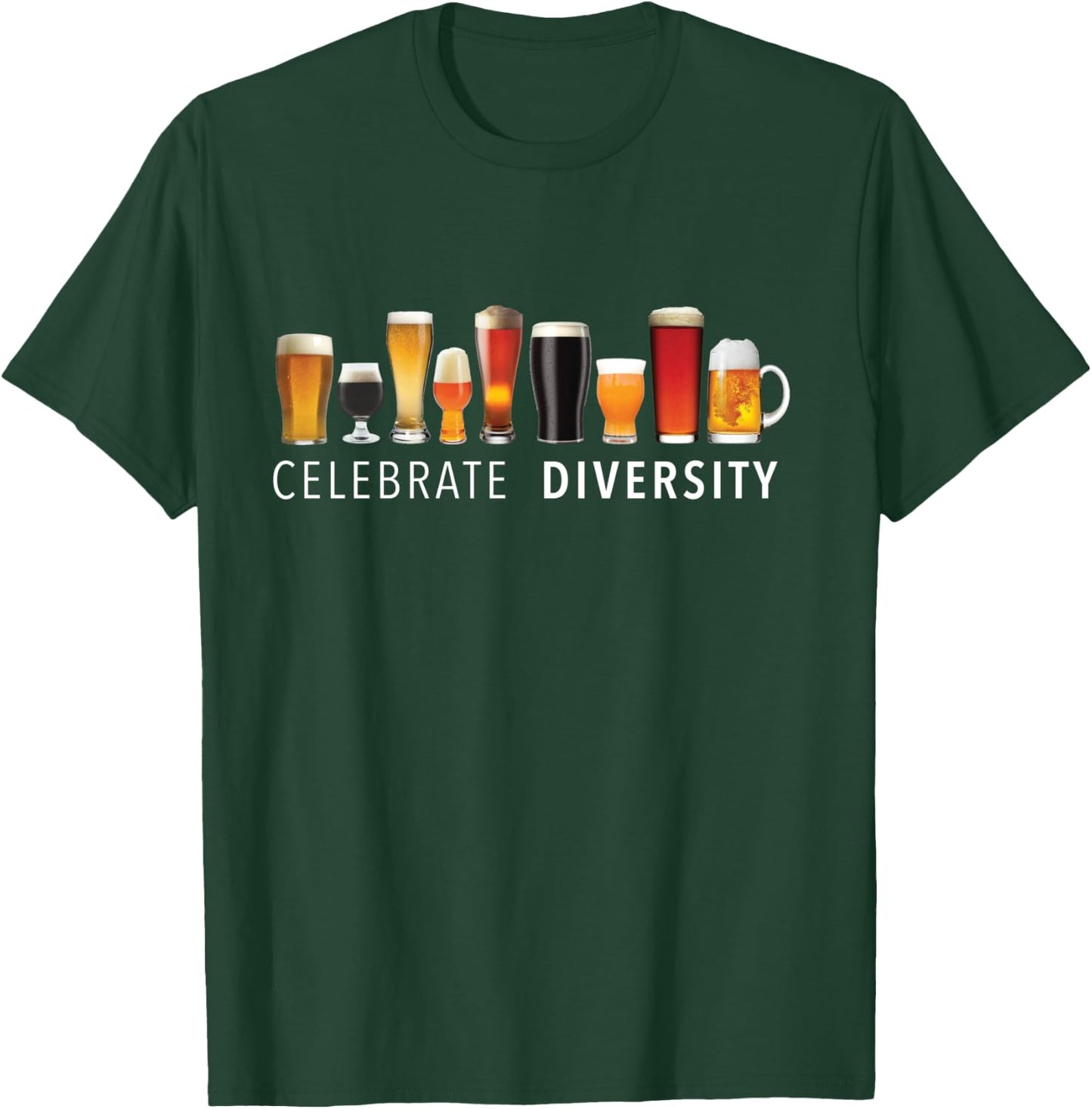 Celebrate Diversity Craft Beer Drinking T-Shirt - T-Shirt | Forest