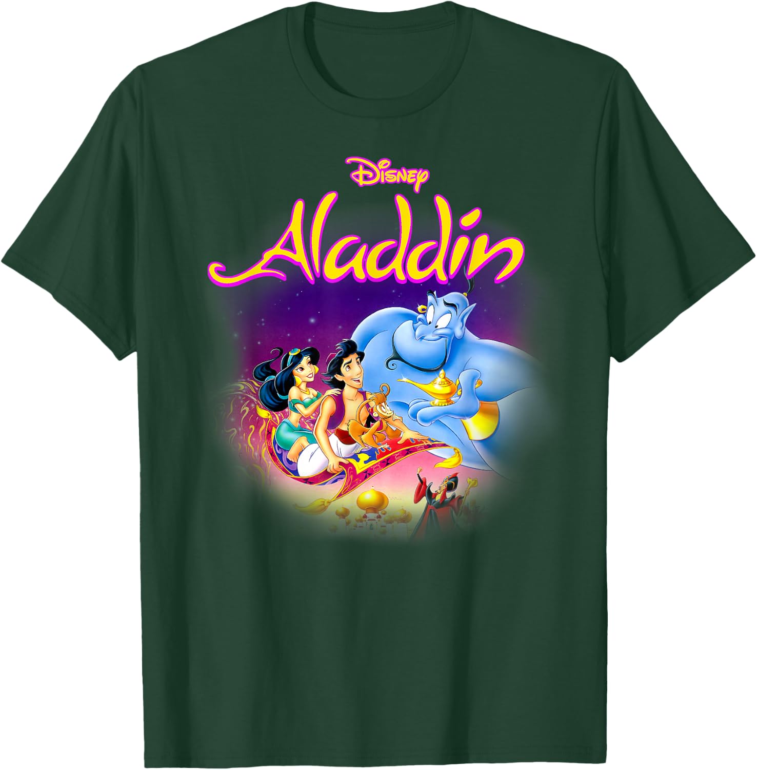 Disney Aladdin Faded Classic Movie Poster T-Shirt - T-Shirt | Forest