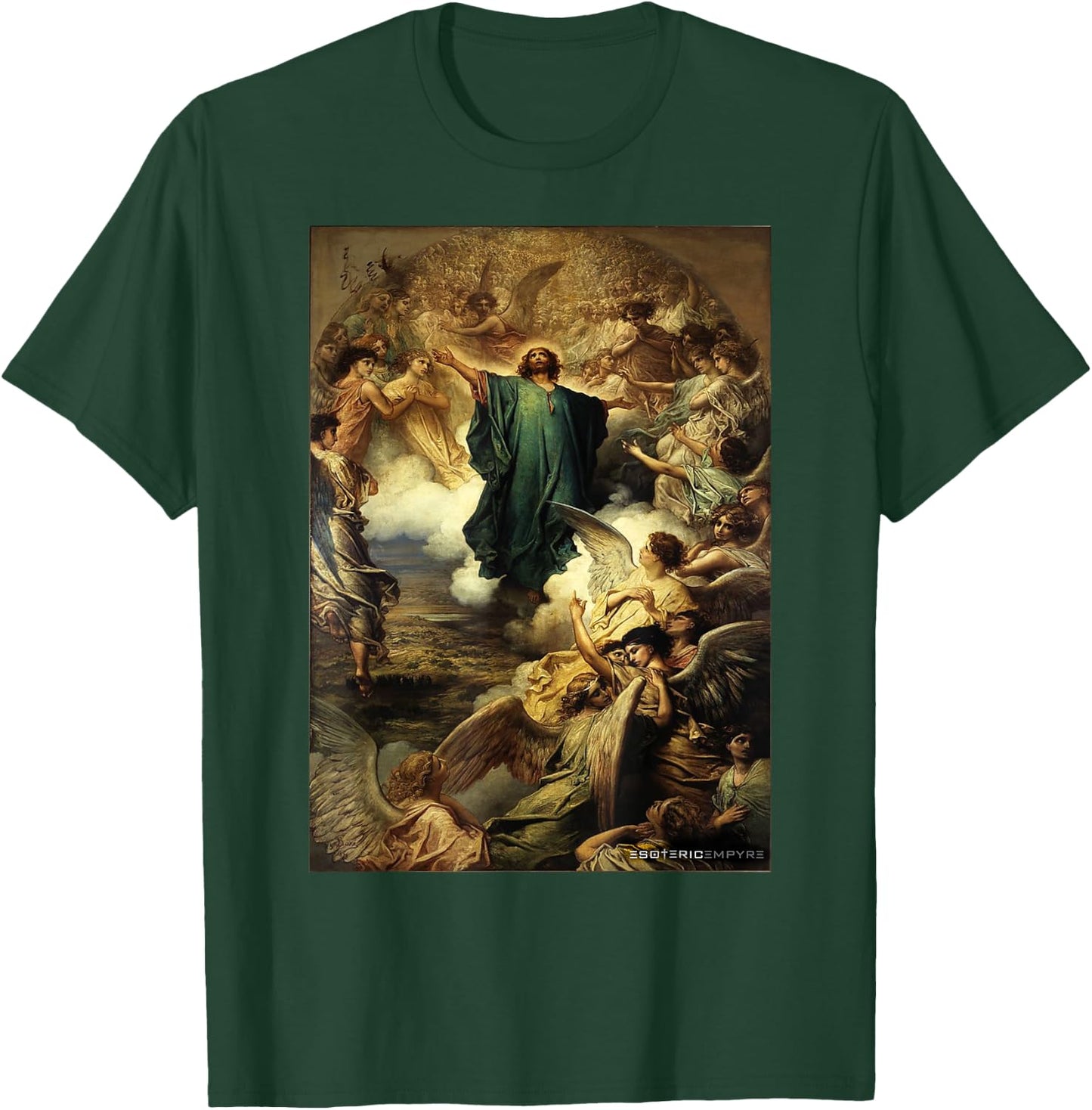Jesus Christ Ascension Gustave Dore Heaven Angels T-Shirt - T-Shirt | Forest