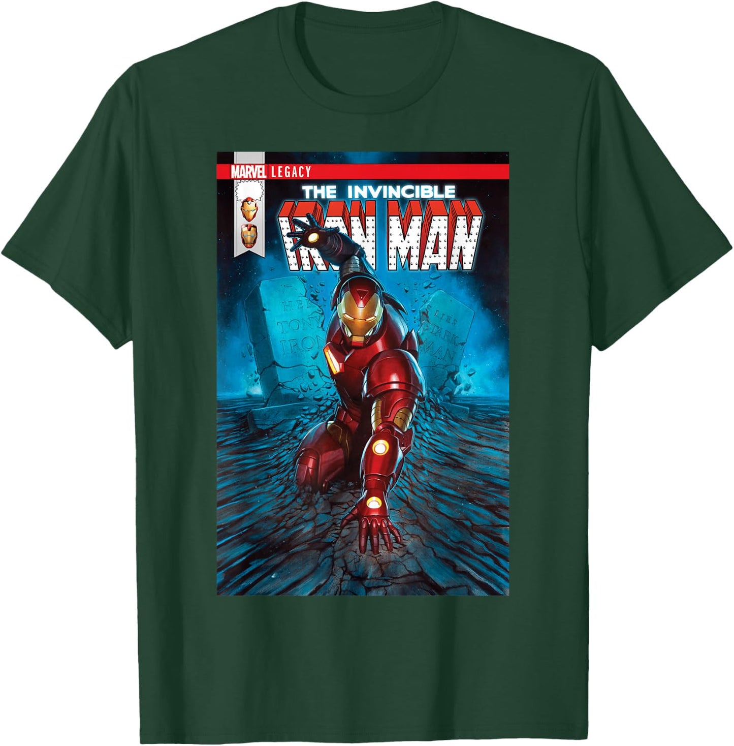 Marvel Iron Man Shock Legacy Comic Cover Graphic T-Shirt - T-Shirt | Forest