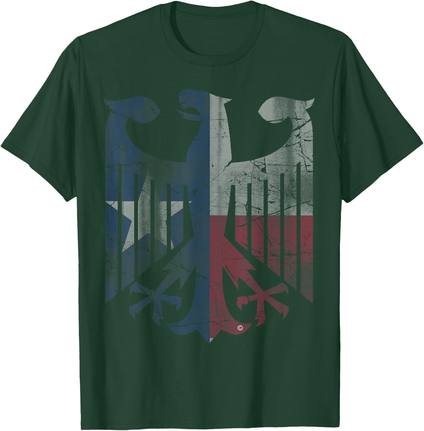 Texas Flag German American Germany Eagle Texan Deutschland T-Shirt - T-Shirt | Forest