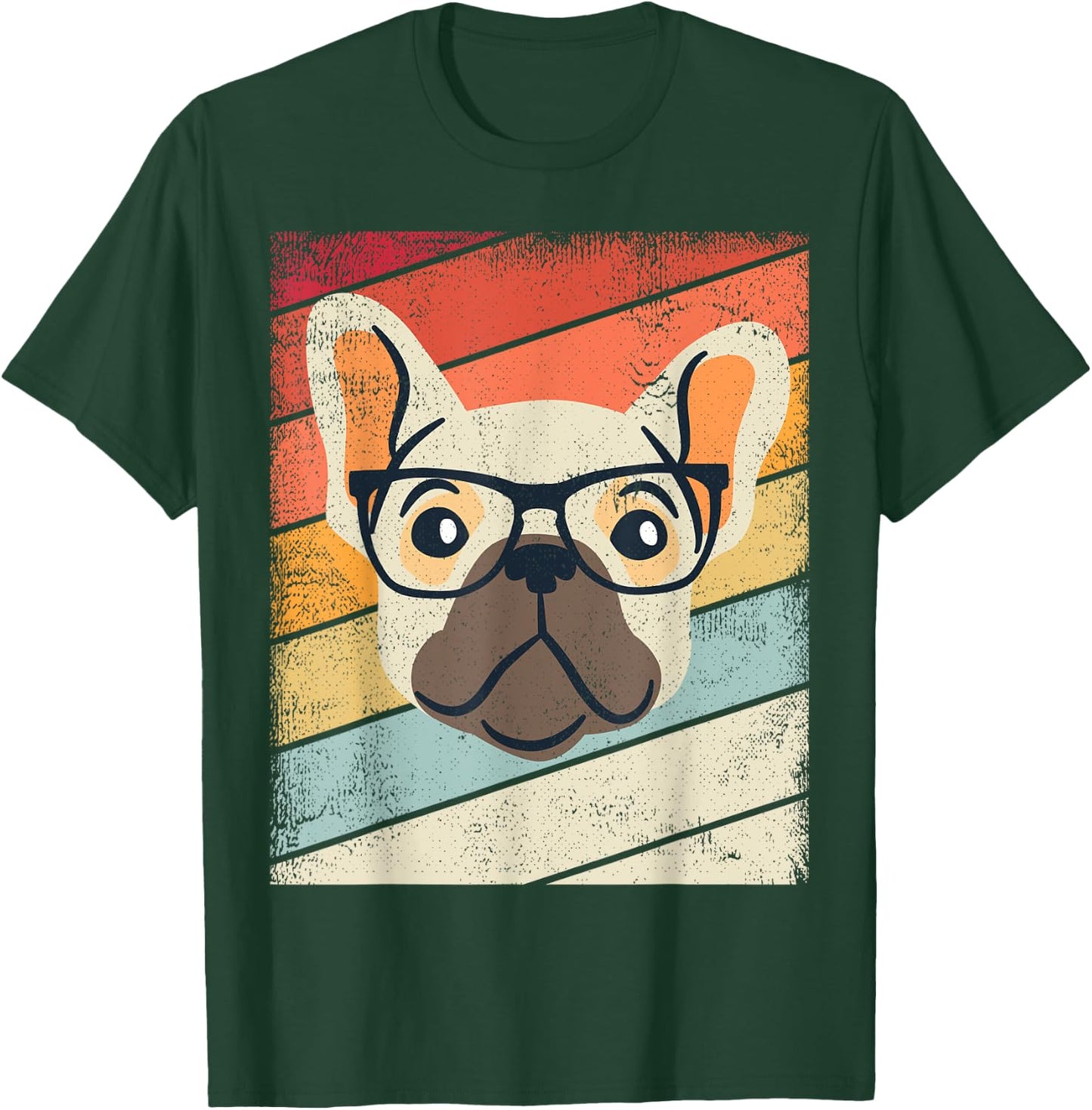 Vintage Dog Reading Glasses Retro Graphic Gift Kids, Youth T-Shirt - T-Shirt | Forest