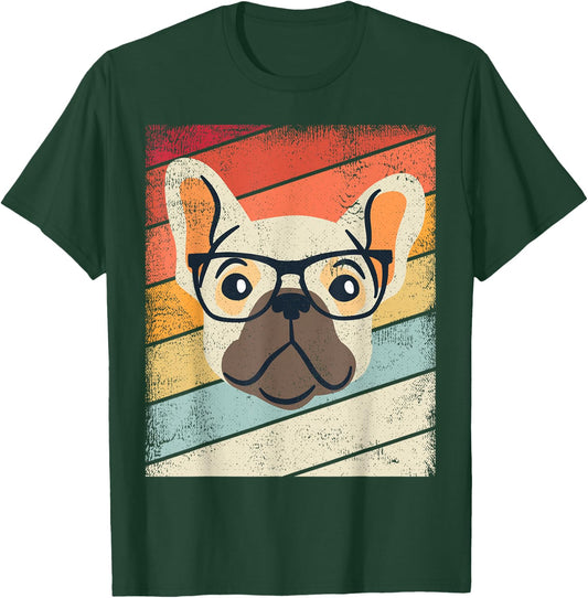Vintage Dog Reading Glasses Retro Graphic Gift Kids, Youth T-Shirt - T-Shirt | Forest