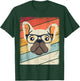 Vintage Dog Reading Glasses Retro Graphic Gift Kids, Youth T-Shirt - T-Shirt | Forest
