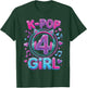 K-Pop 4th Birthday Girls 4 Year Old Girl T-Shirt - T-Shirt | Forest