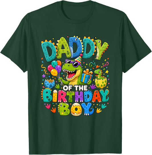 Father Daddy of The Birthday Boy Dinosaur T-Rex T-Shirt - T-Shirt | Forest