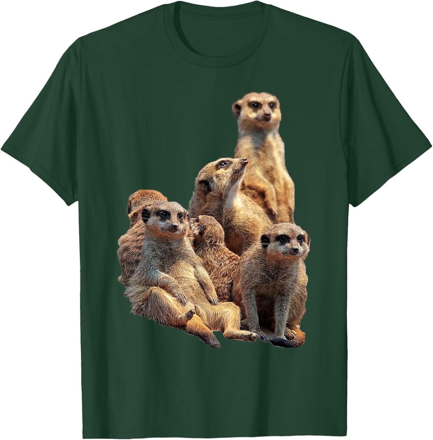 LetterTrunk Meerkat Family in the Kalahari Desert T-Shirt - T-Shirt | Forest
