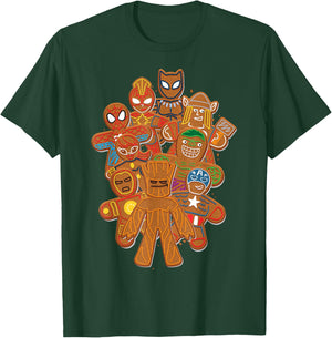 Marvel Avengers Gingerbread Cookie Cluster T-Shirt - T-Shirt | Forest