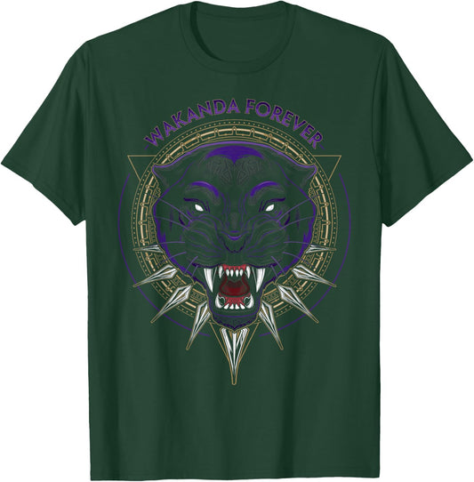 Marvel Black Panther Wakanda Forever Circle Graphic T-Shirt - T-Shirt | Forest