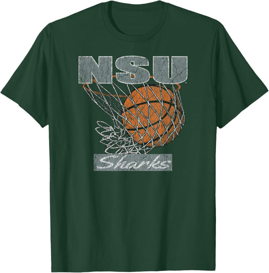 Nova Southeastern Sharks Vintage Basketball 90's Royal T-Shirt - T-Shirt | Forest