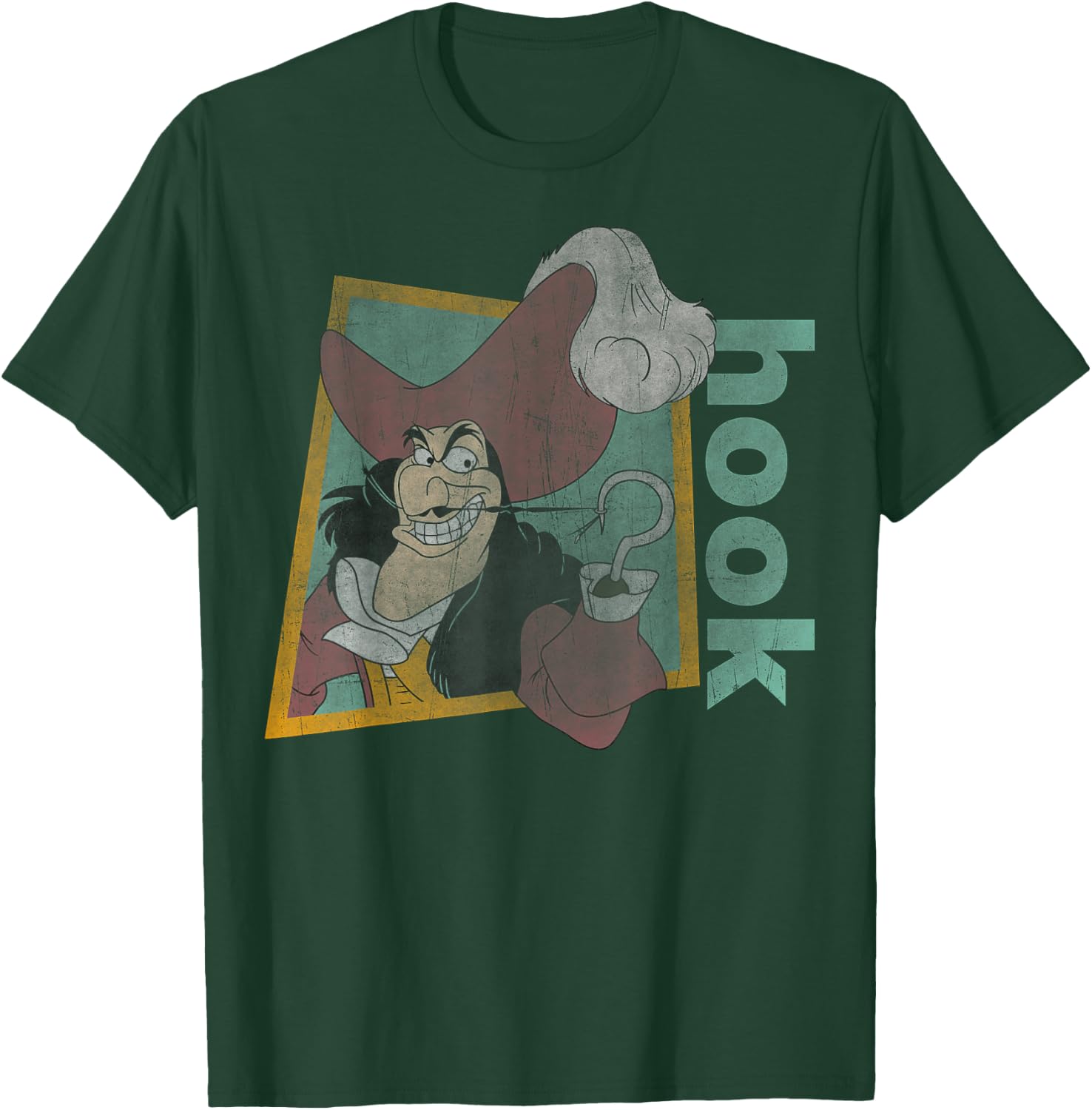 Disney Peter Pan Retro Captain Hook Smirking T-Shirt - T-Shirt | Forest