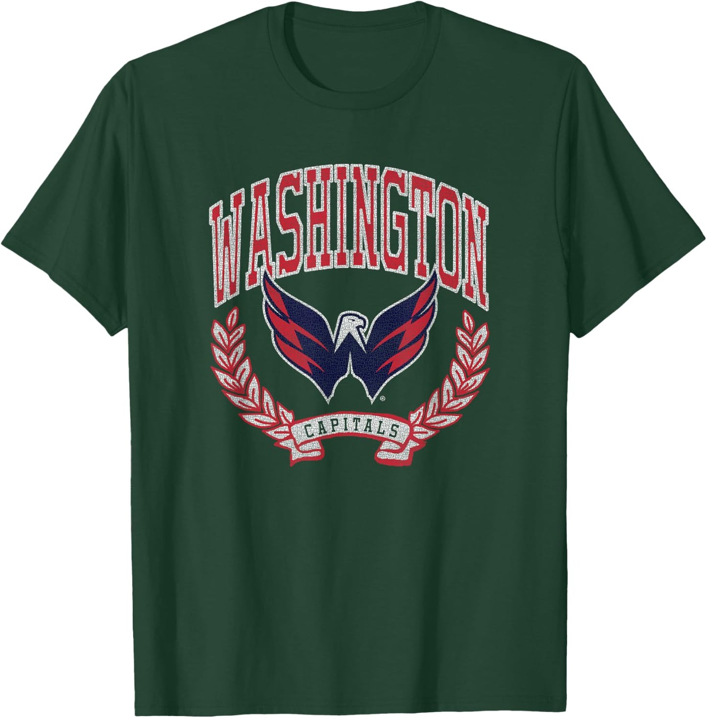 Washington Capitals Vintage Victory Dark Heather Licensed T-Shirt - T-Shirt | Forest