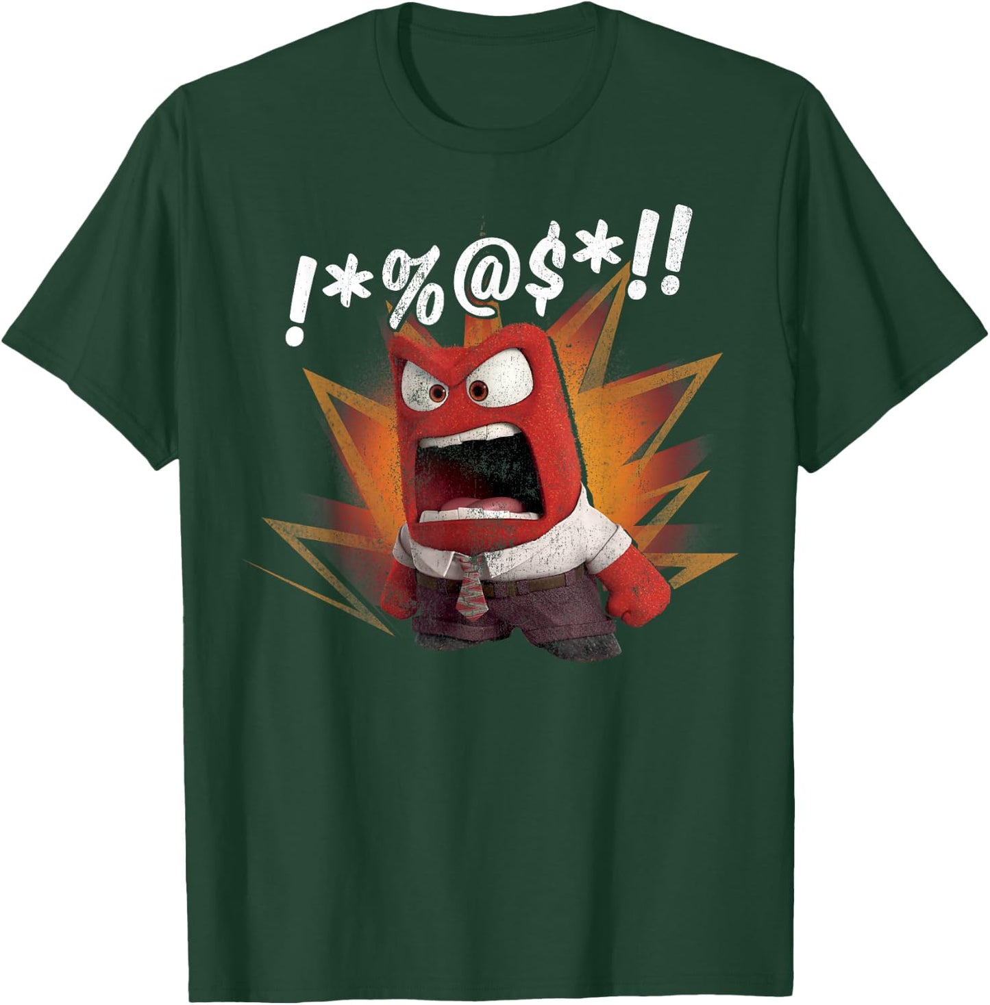 Disney Pixar Inside Out Vintage Anger Fire Explosion Logo T-Shirt - T-Shirt | Forest