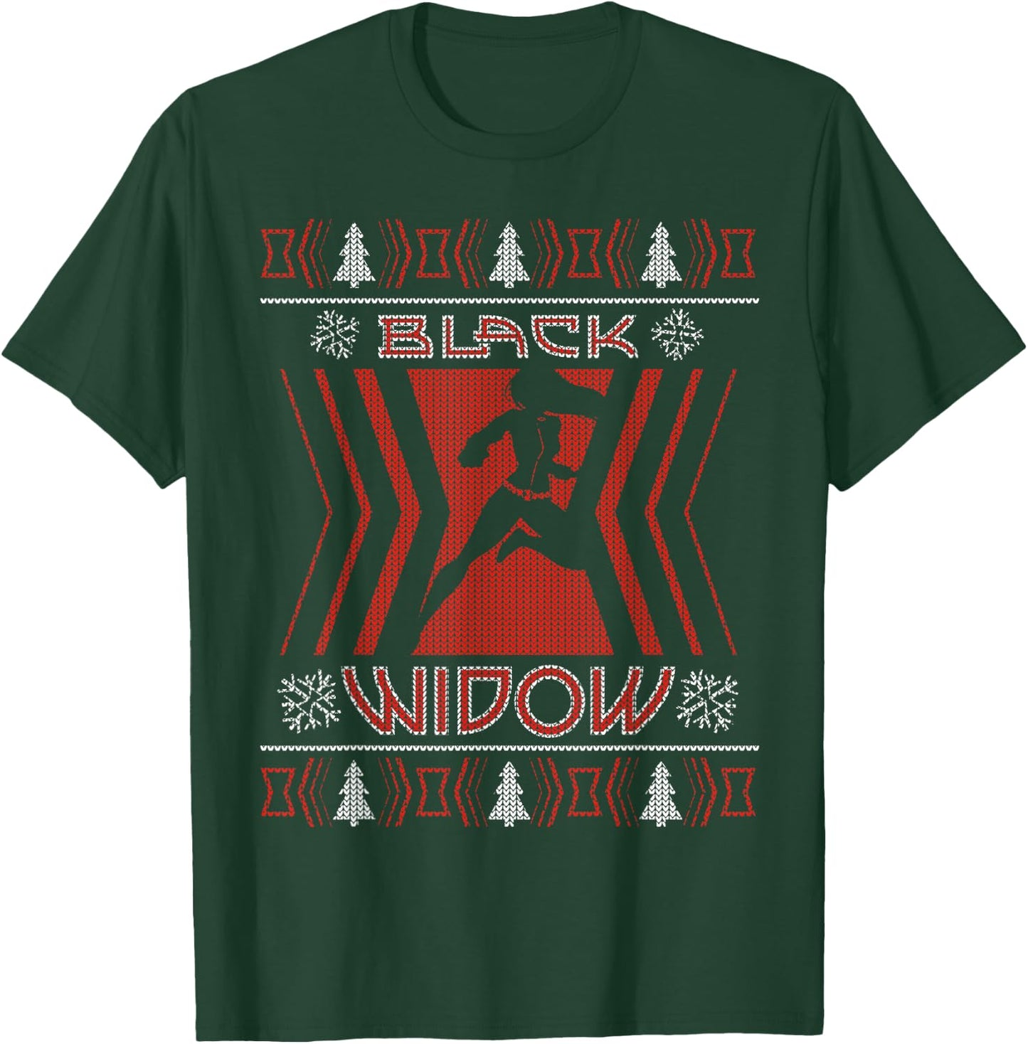 Marvel Black Widow Natasha Romanoff Holiday Sweater T-Shirt - T-Shirt | Forest