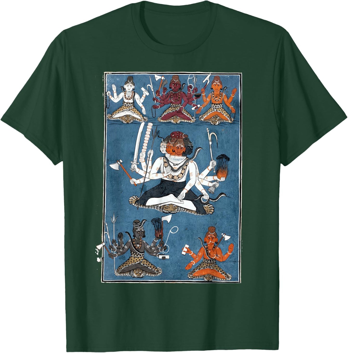 Hindu Shiva Yoga Meditation Mandala T-Shirt - T-Shirt | Forest
