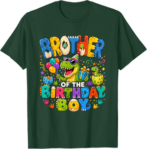 Bro Brother of The Birthday Boy Dinosaur T-Rex T-Shirt - T-Shirt | Forest