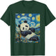 Cute Panda Bear - Van Gogh Style - Starry Night Graphic T-Shirt - T-Shirt | Forest