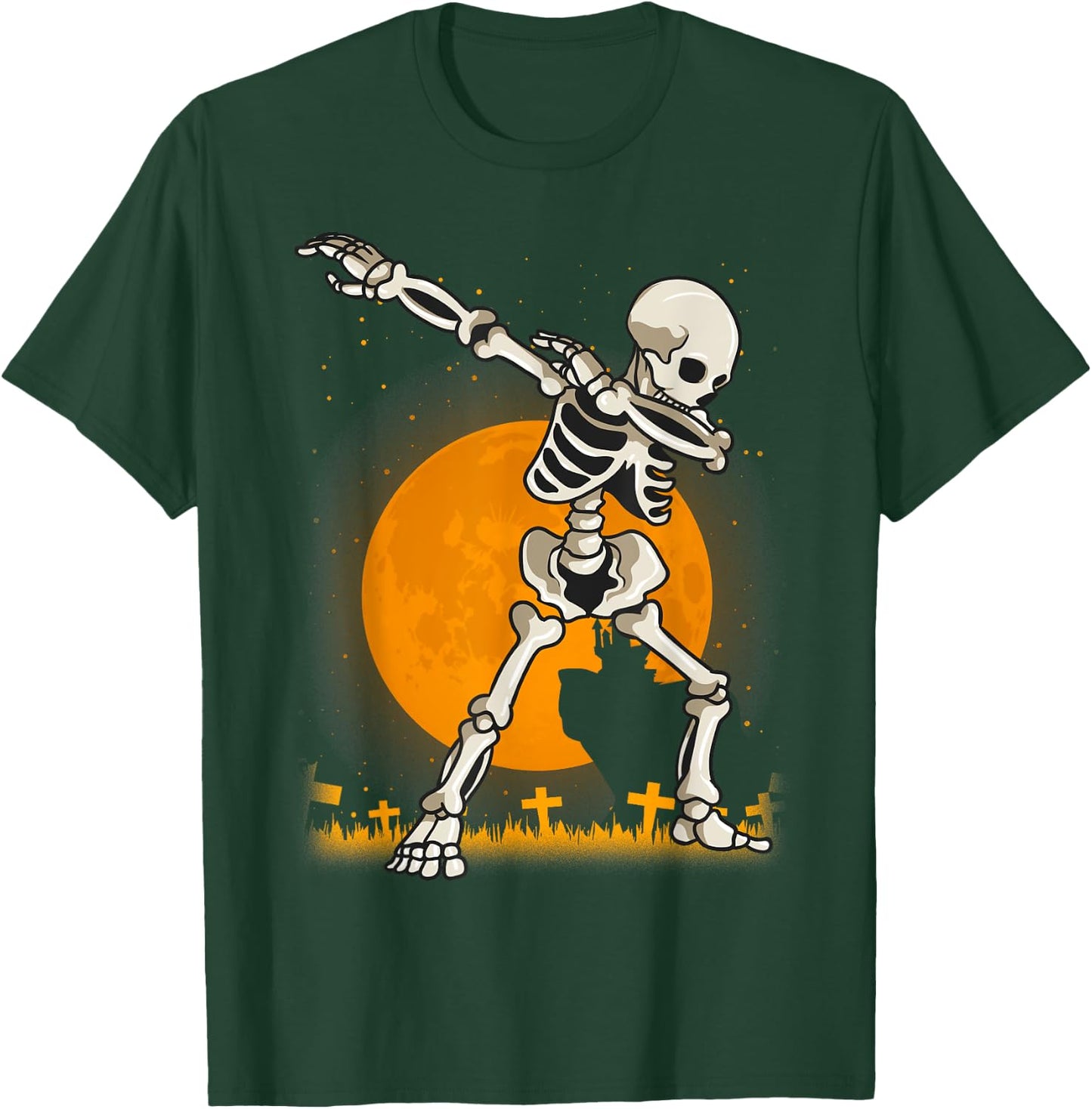 Halloween for Boys Kids Girl Dabbing Skeleton Costume T-Shirt - T-Shirt | Forest