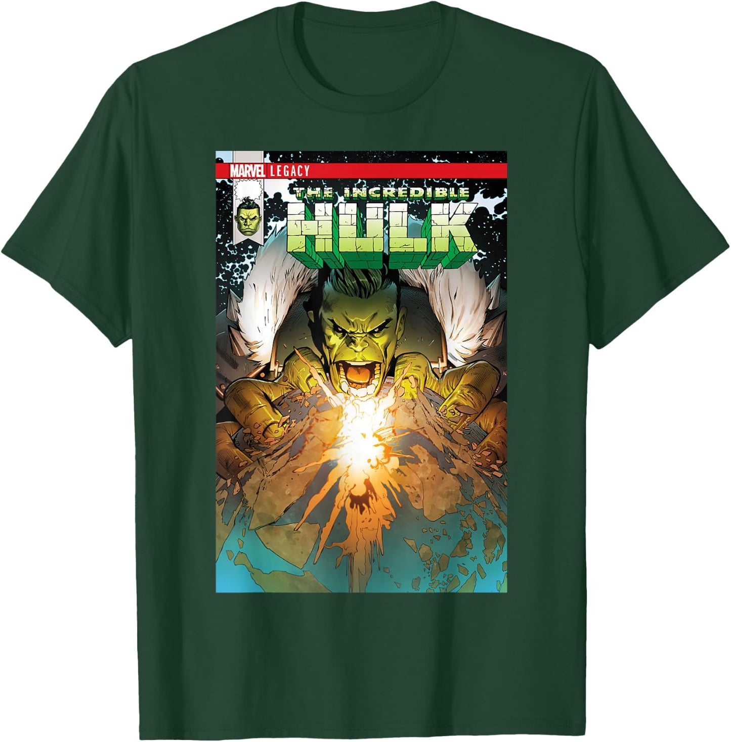 Marvel Hulk Earth Crusher Legacy Comic Cover Graphic T-Shirt - T-Shirt | Forest