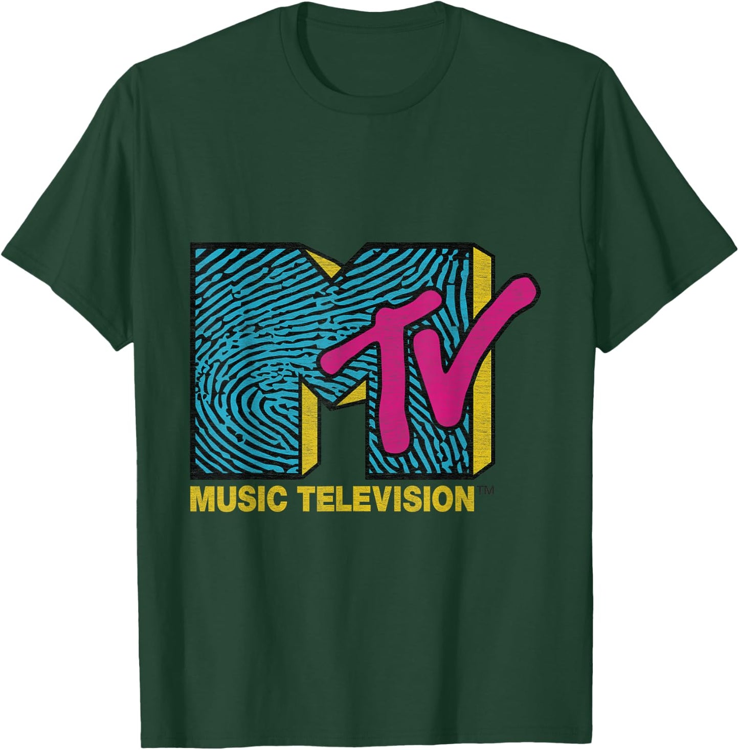 Classic MTV Logo Finger Print Design T- Shirts T-Shirt - T-Shirt | Forest