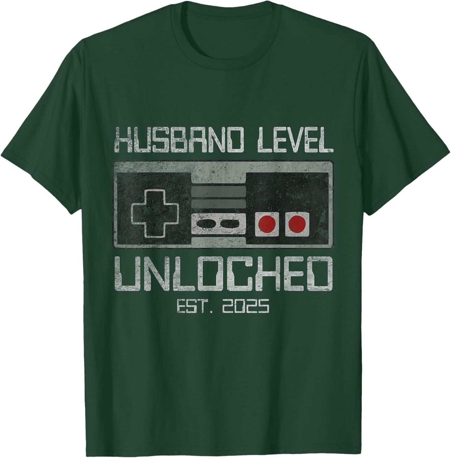Future Husband Groom To Be in 2025 Gamer Wedding Leveling Up To Husband 2025 Leveled Up Bachelor Party Groom , Black, Small, Short Sleeve T-Shirt - T-Shirt | Forest