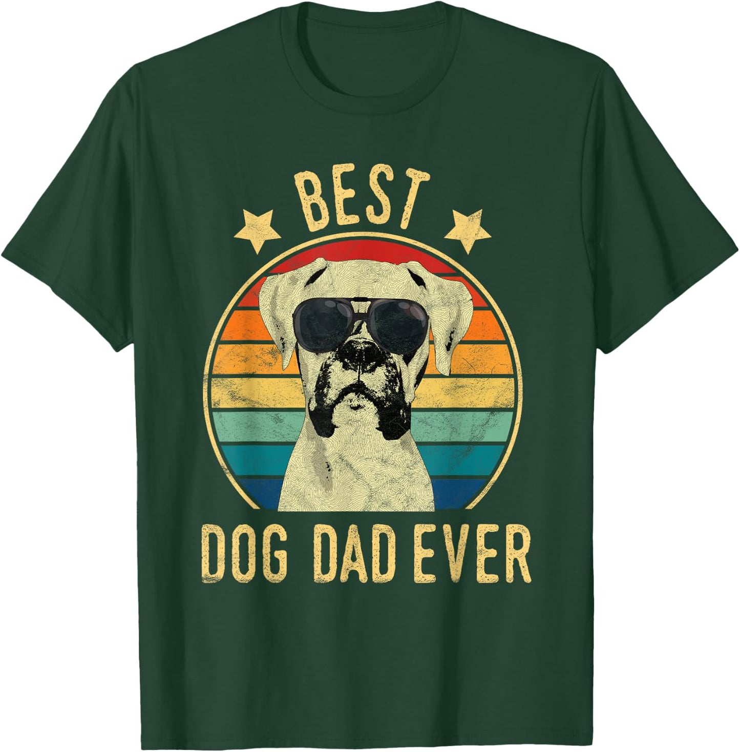 Best Dog Dad Ever Boxer Father's Day Gift Men T-Shirt - T-Shirt | Forest