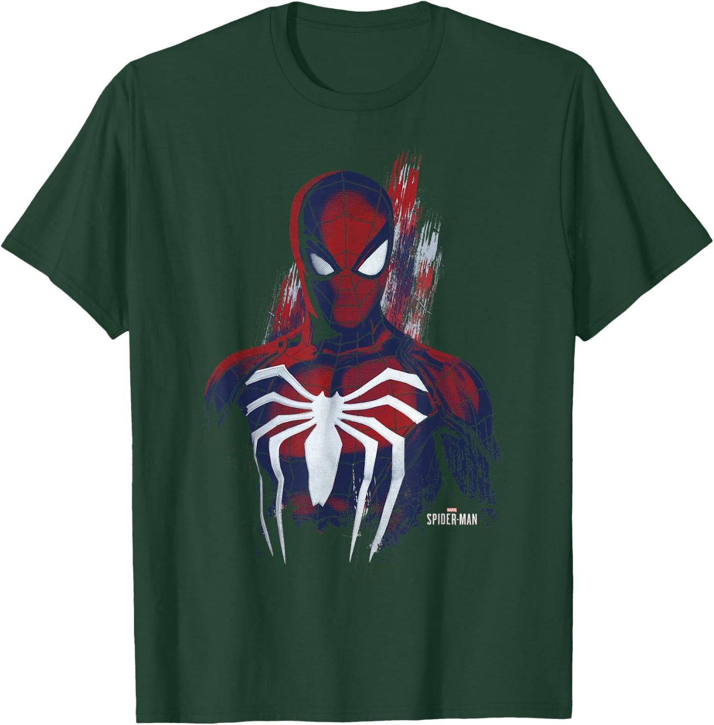 Marvel Spider-Man Game Paint Portrait T-Shirt - T-Shirt | Forest