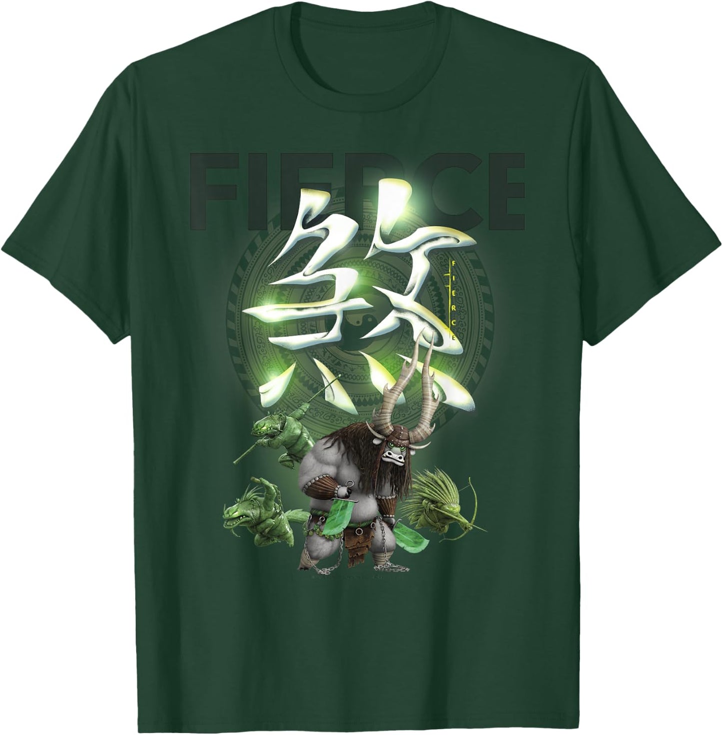 Kung Fu Panda 3 Kai Fierce Action Portrait Logo T-Shirt - T-Shirt | Forest