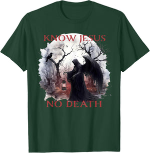 Christian Halloween Know Jesus No Death, Angel Of Death T-Shirt - T-Shirt | Forest