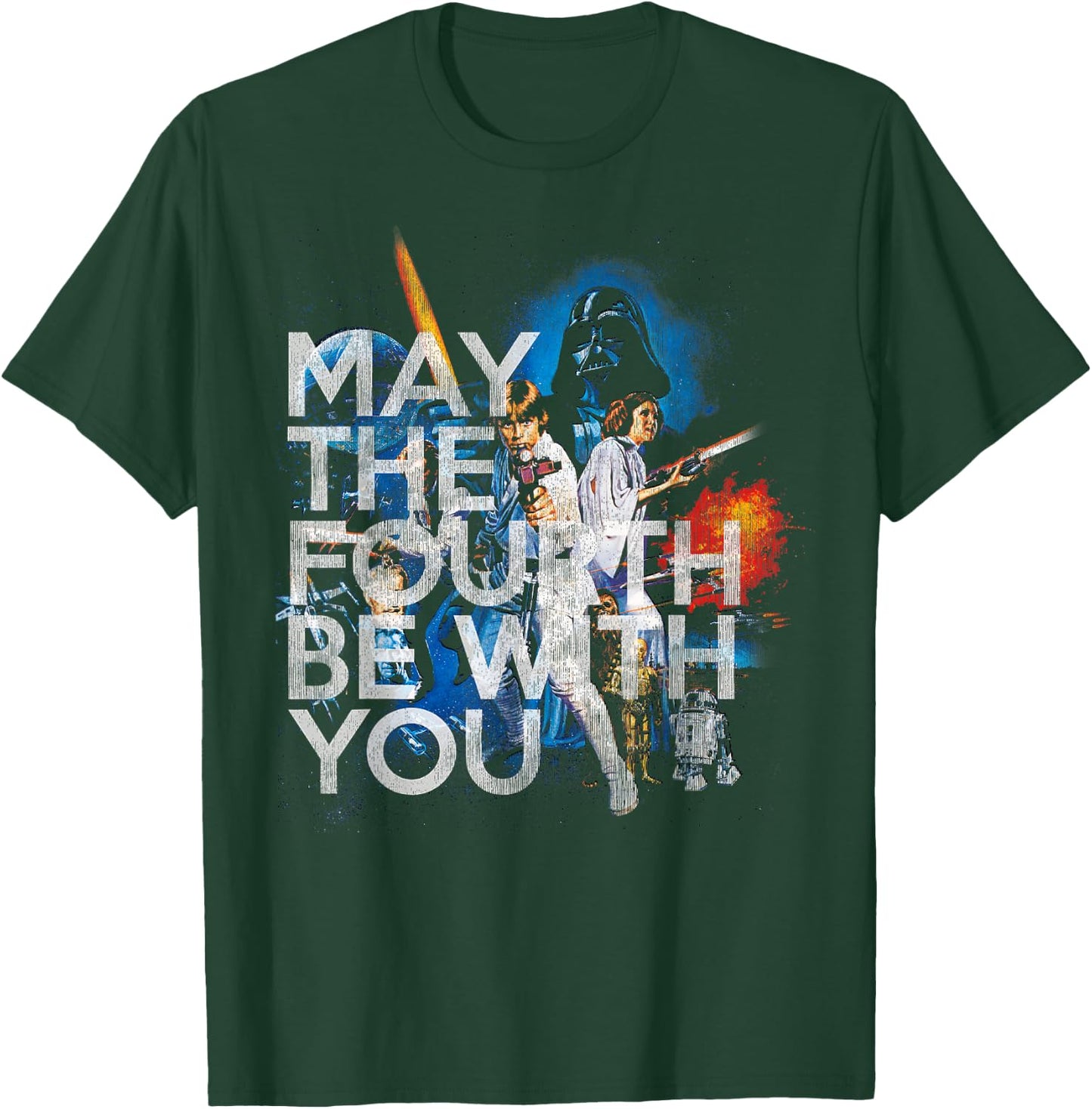 Star Wars May The Fourth Be With You Vintage Disney+ T-Shirt - T-Shirt | Forest