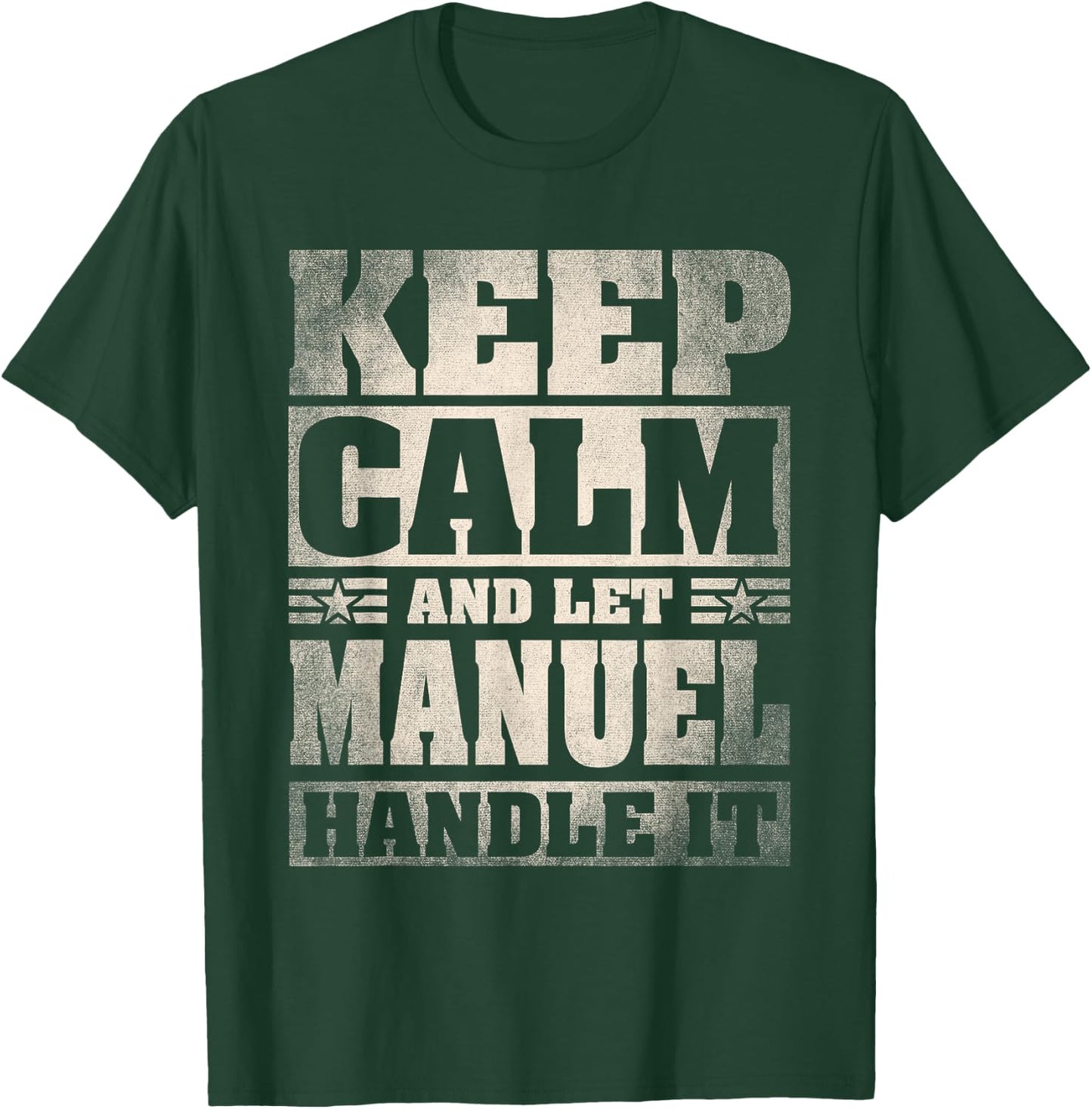 Manuel Name Shirt Personalized Manuel First Name T-Shirt - T-Shirt | Forest