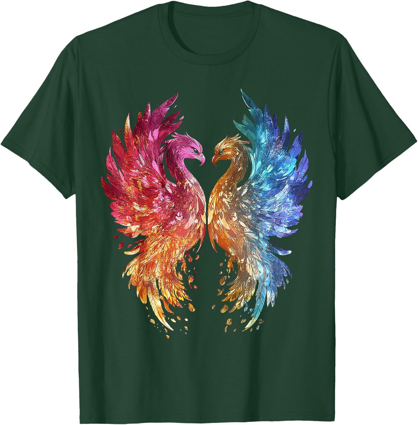 Phoenix Mythical Graphic Fantasy Artwork Phoenix T-Shirt - T-Shirt | Forest