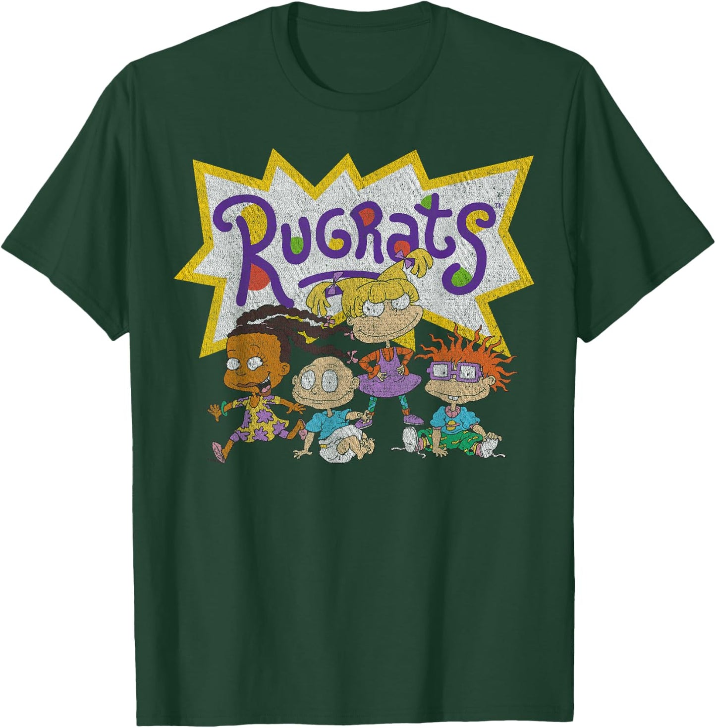 Nickelodeon Rugrats Vintage Group Shot Logo T-Shirt - T-Shirt | Forest