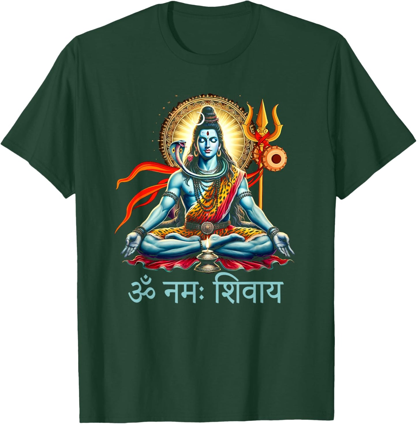 Shiva Hindu God Shiva Yoga Meditation Spiritual Religious T-Shirt - T-Shirt | Forest