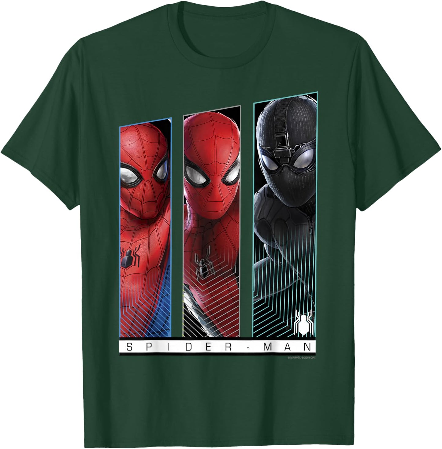 Marvel Spider-Man Far From Home Suits Panel Poster T-Shirt - T-Shirt | Forest