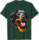 Face Portrait Watercolor Painting Rott Cool Dog Rottweiler T-Shirt - T-Shirt | Forest