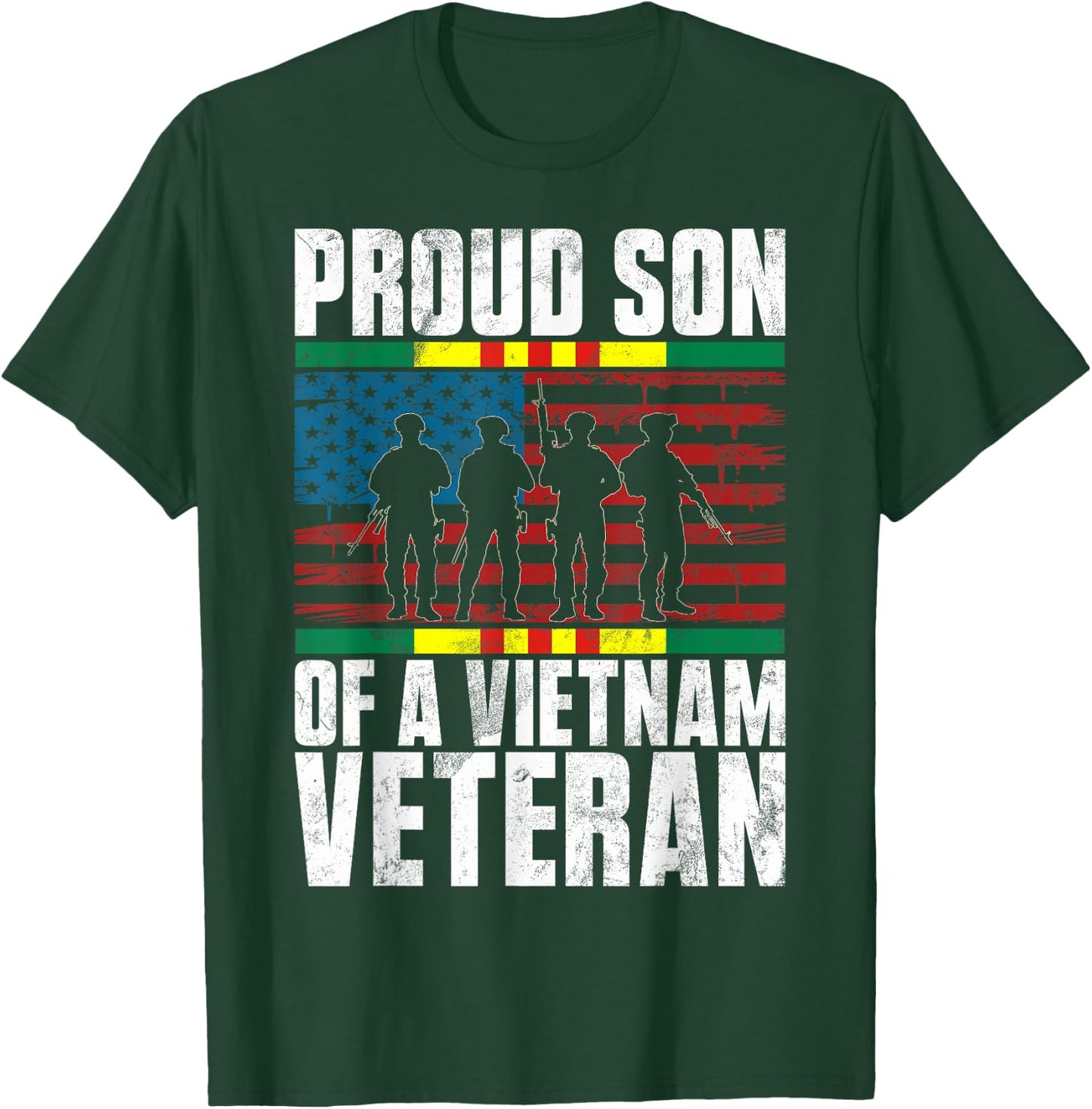 Proud Son Of A Vietnam Veteran Independence Army Grandson T-Shirt - T-Shirt | Forest