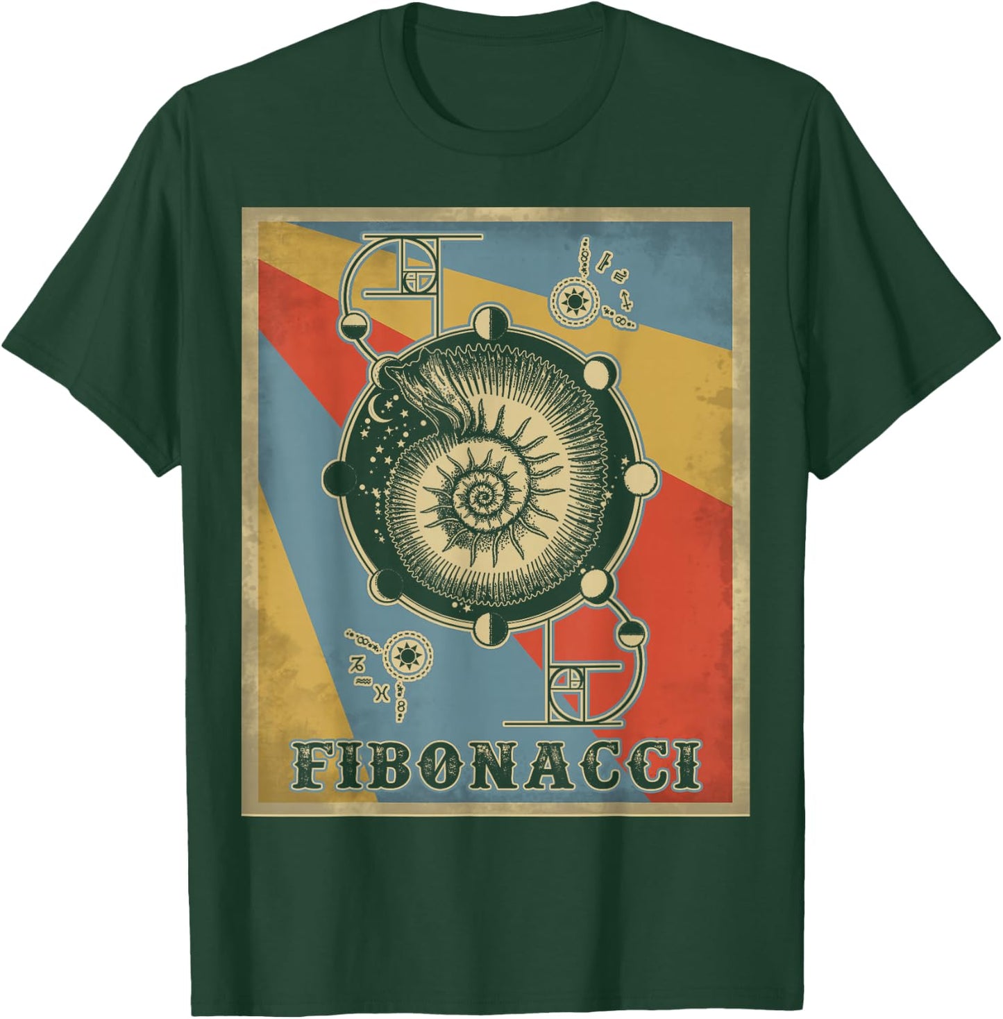 Vintage Fibonacci Golden Ratio Shirt T-Shirt - T-Shirt | Forest
