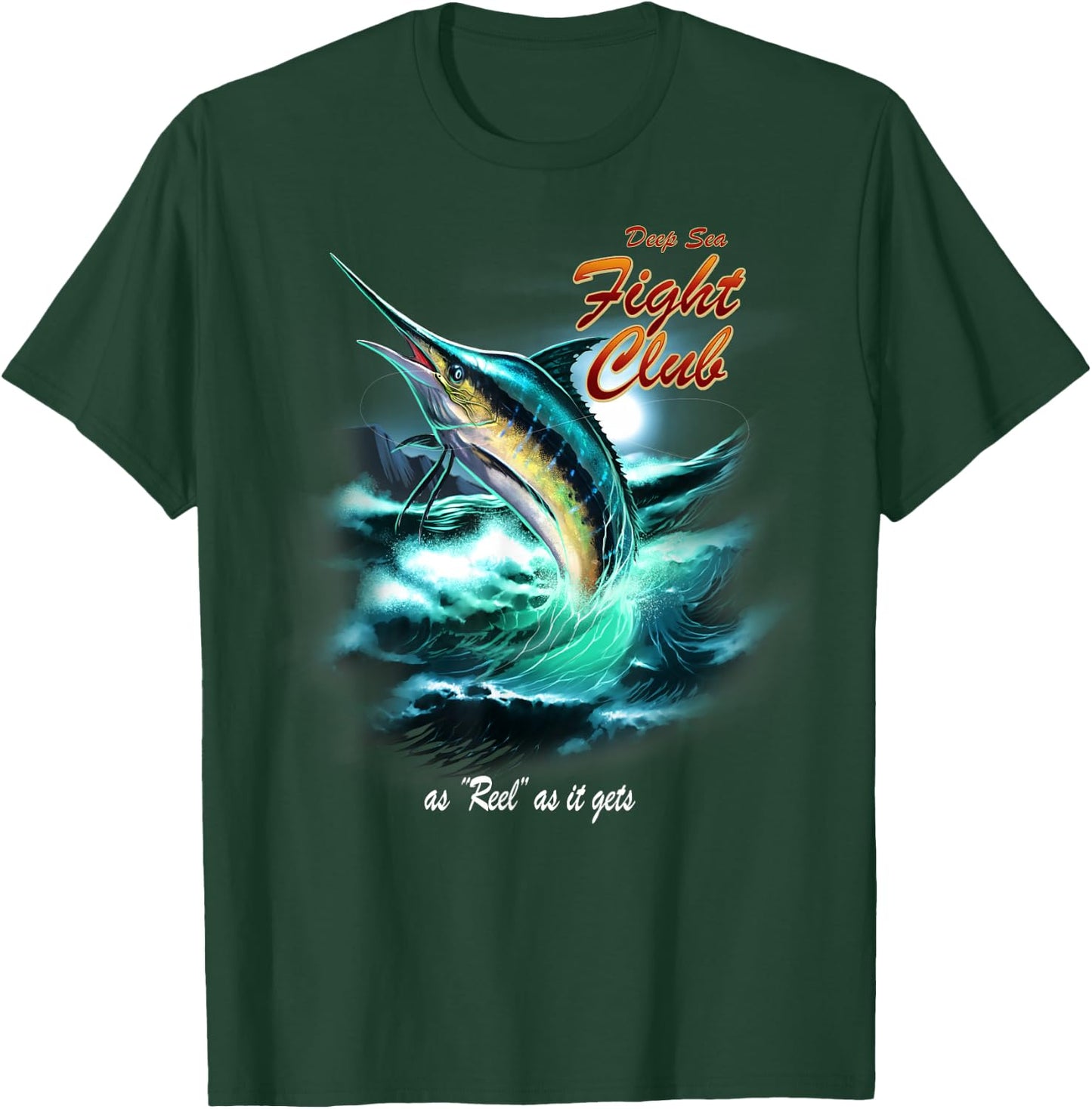 Deep Sea Fight Club Marlin Reel As It Gets T-Shirt - T-Shirt | Forest