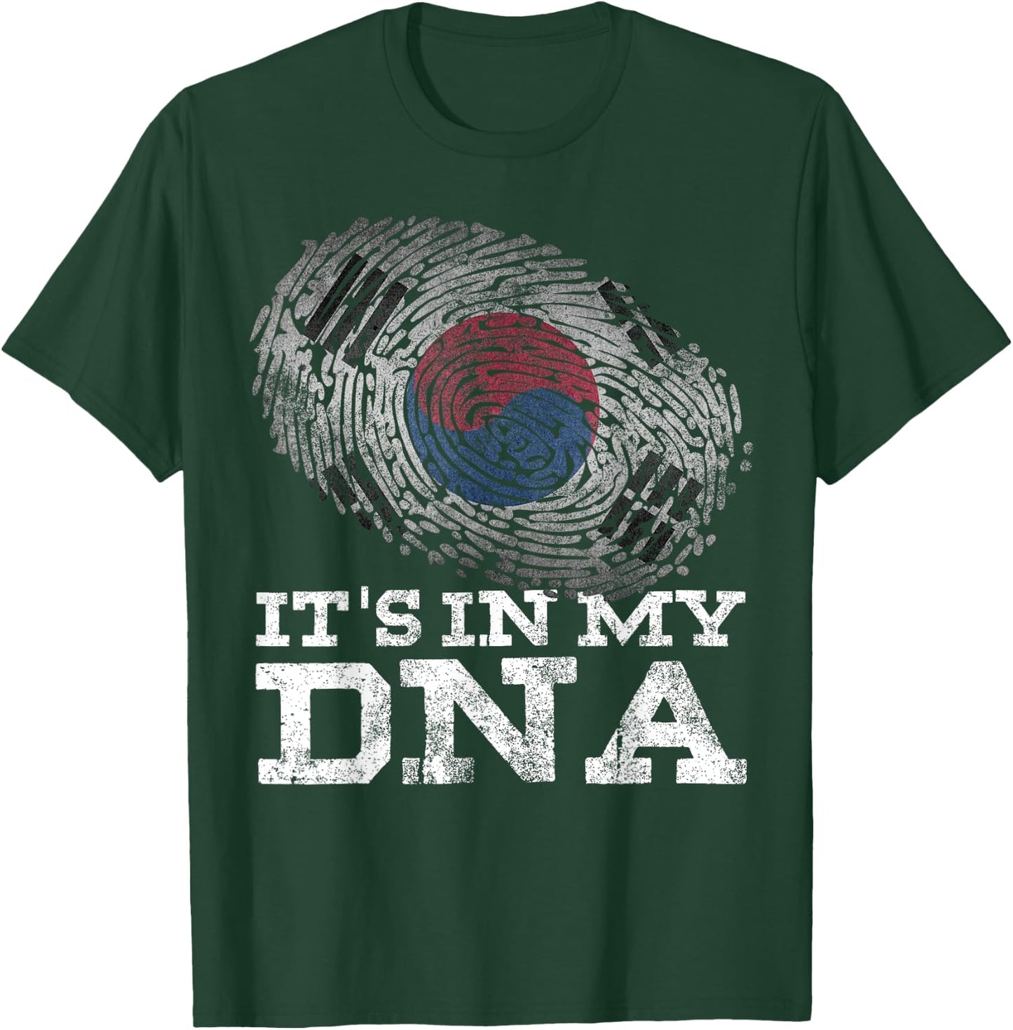 It's In My DNA South Korean Shirt Asian Gifts Korean Flag T-Shirt - T-Shirt | Forest