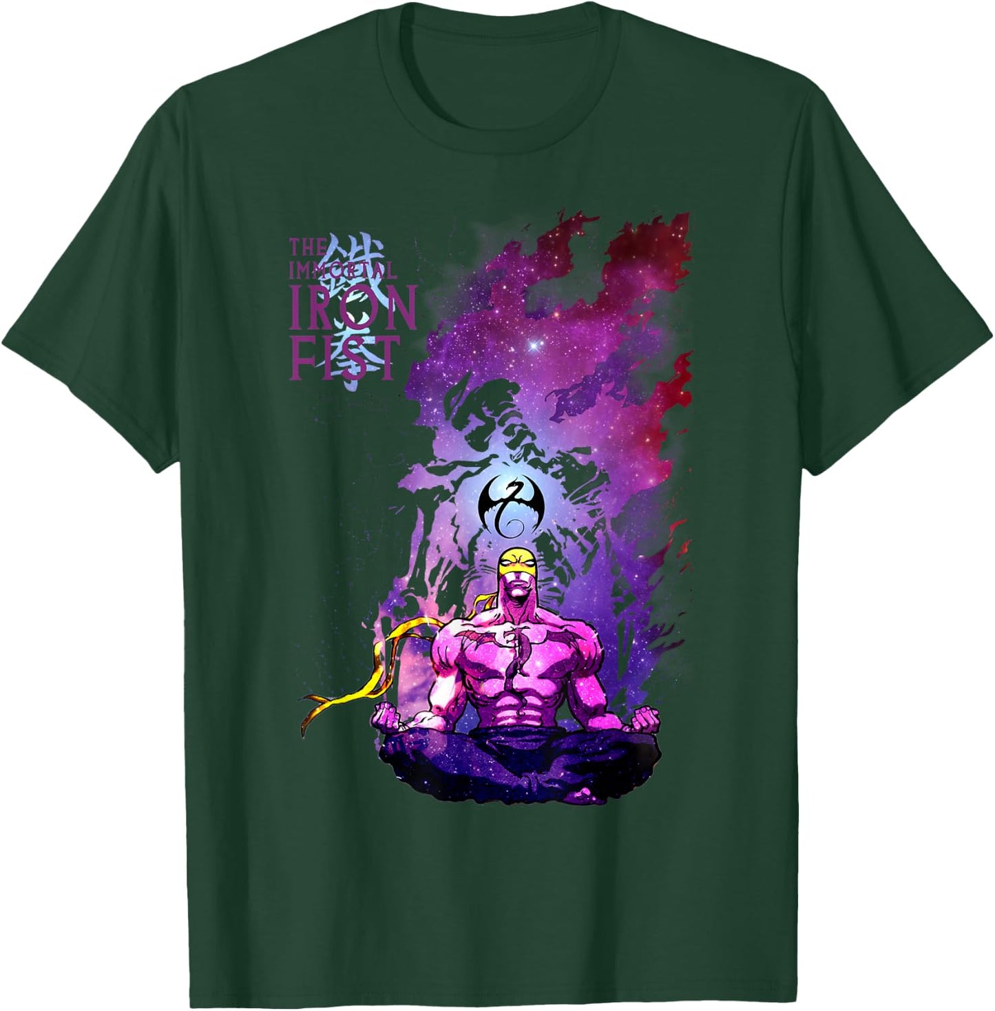 Marvel Iron Fist The Immortal In Space Meditation T-Shirt - T-Shirt | Forest