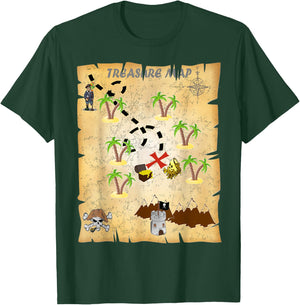 Pirate Treasure Map T-Shirt - T-Shirt | Forest