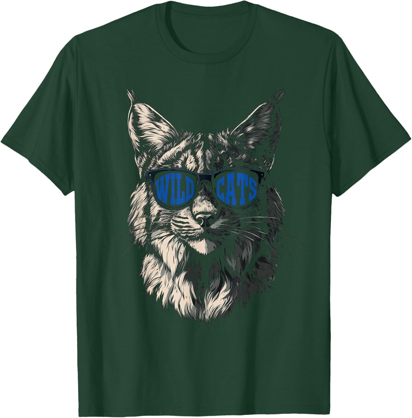 Classic Wildcats Name Styles | Cat's Lovers Animal Game Day T-Shirt - T-Shirt | Forest
