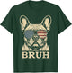 French Bulldog Sunglasses USA Flag Bruh Funny Dog Lovers T-Shirt - T-Shirt | Forest