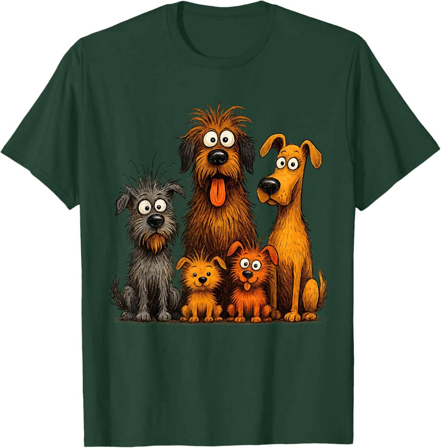 Funny Dogs Family T-Shirt - T-Shirt | Forest